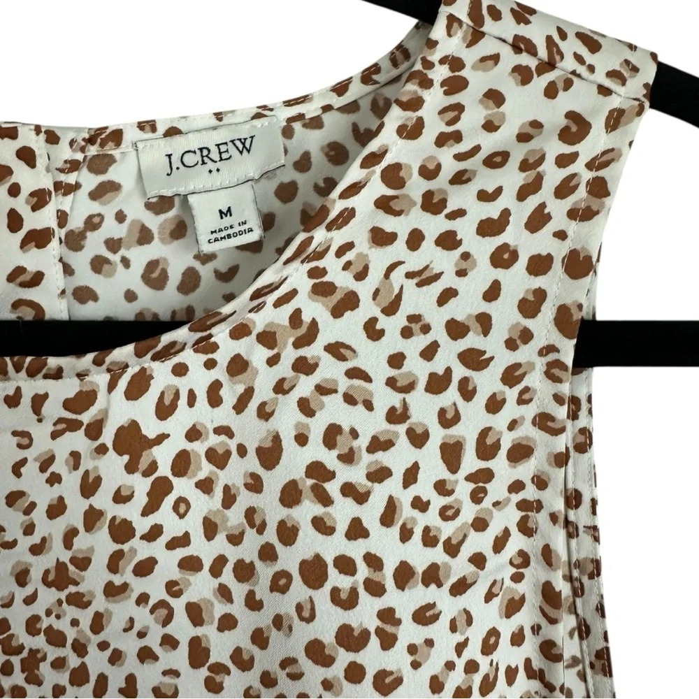 J Crew Leopard Print Sleeveless Top